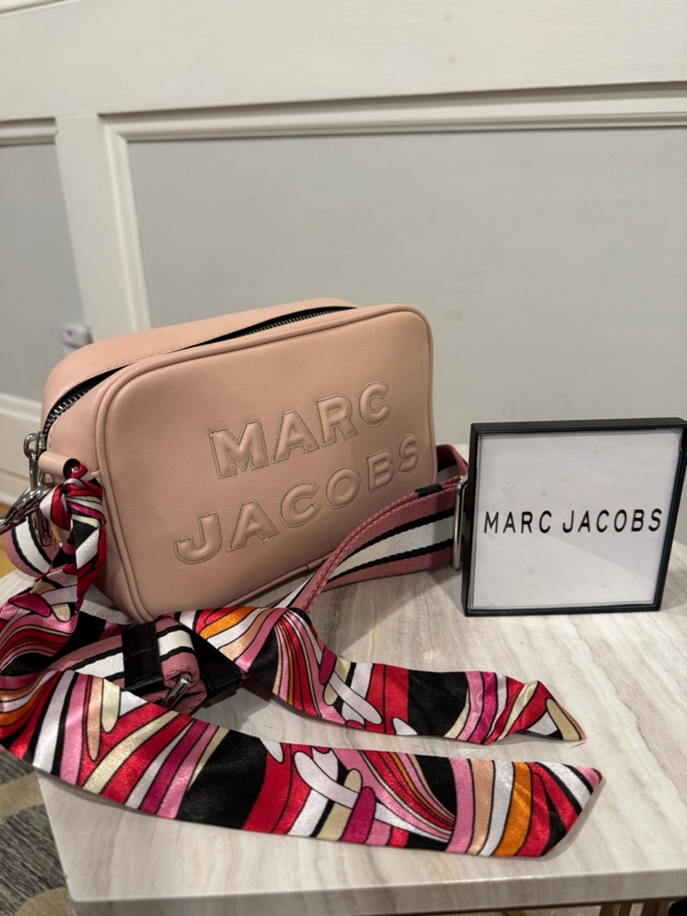 Marc Jacobs Flash Pink Leather Camera Crossbody